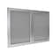 Ghent Enclosed Bulletin Board, 2 Door, Vinyl, 4 ft H x 5 ft W, Silver PA24860VX-193 - alternate 1